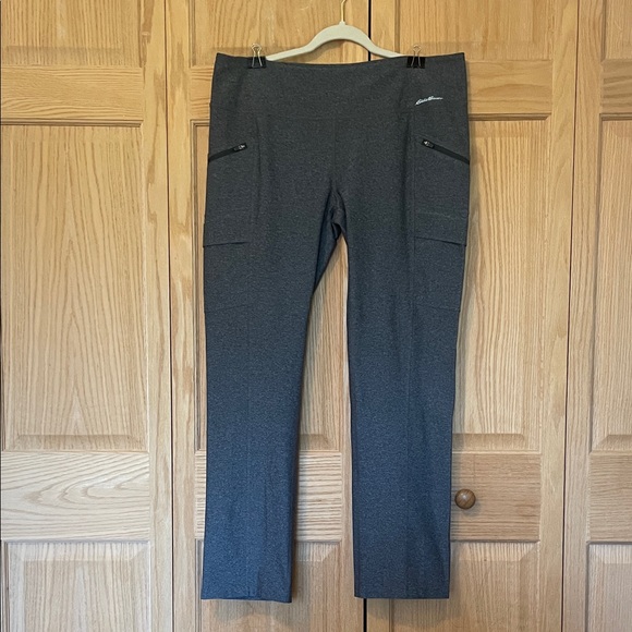 Eddie Bauer Pants - Eddie Bauer Dark Gray Women's Pants XL Straight Leg Zippered Side Pockets
